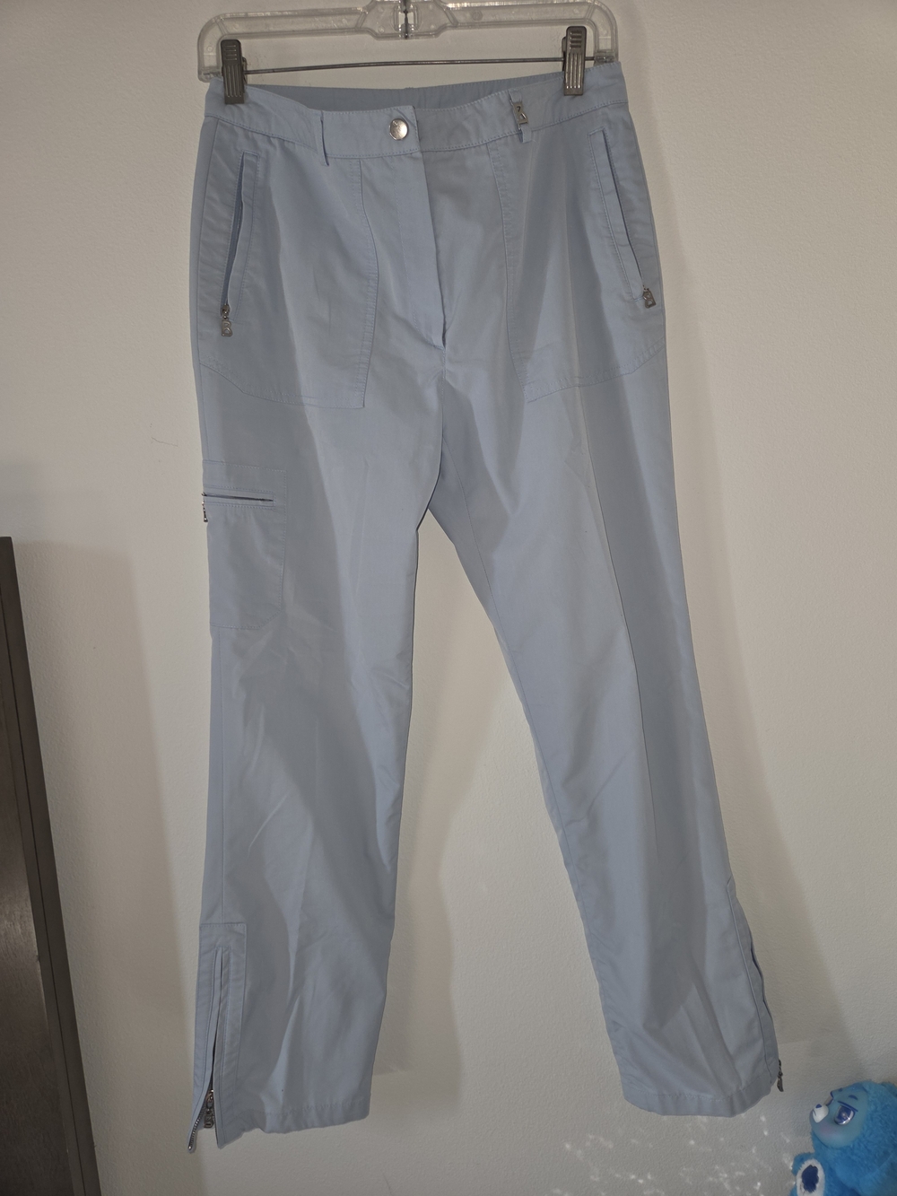 Bogner Light Blue Womans Cargo Performance Pants